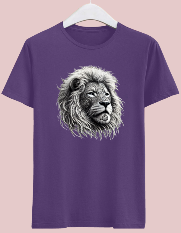 Mayan Tattoo Tribal Design Lion T-Shirt – Premium Cotton T-Shirt