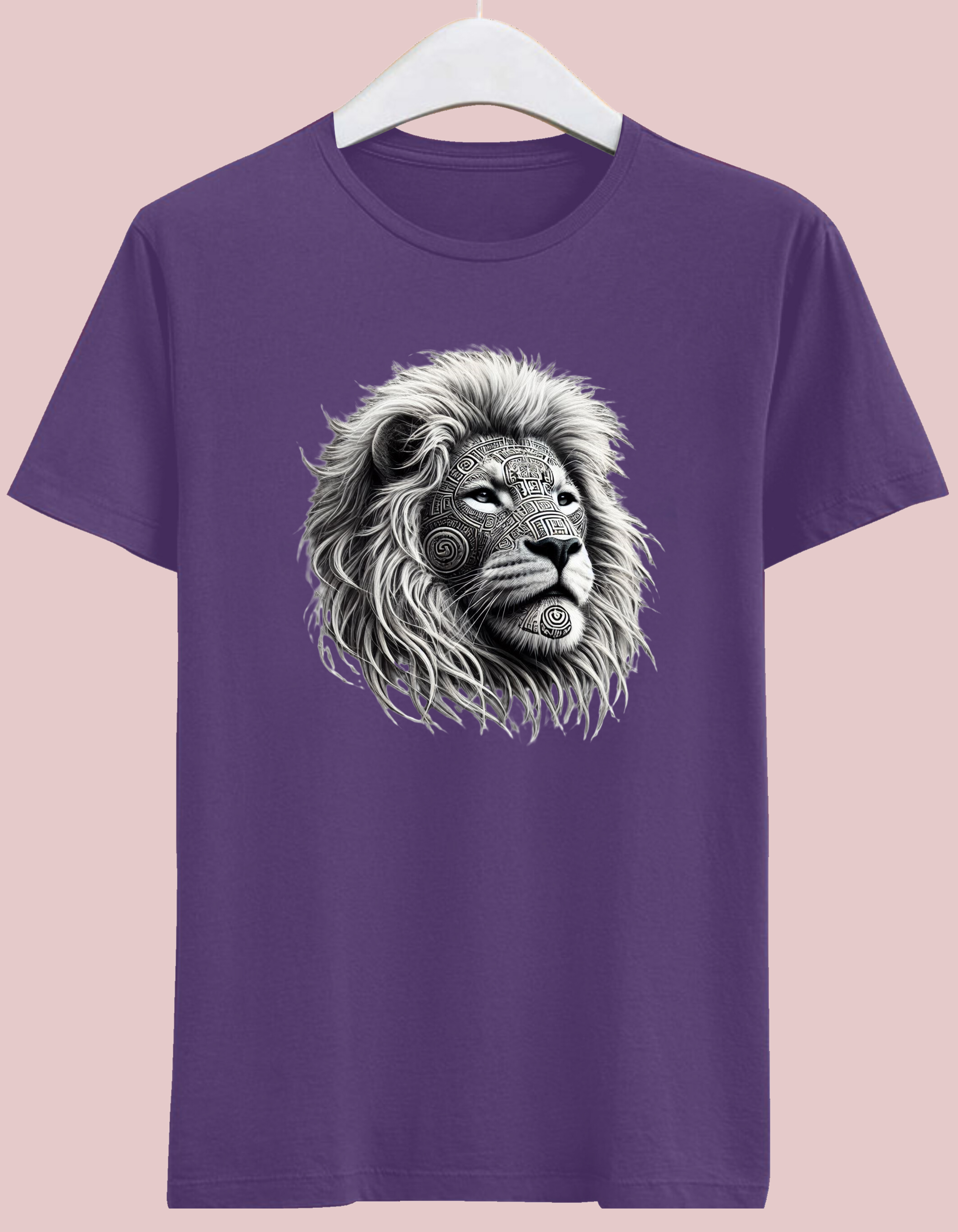 Mayan Tattoo Tribal Design Lion T-Shirt – Premium Cotton T-Shirt Mayan Tattoo Tribal Design Lion T-Shirt – Premium Cotton T-Shirt