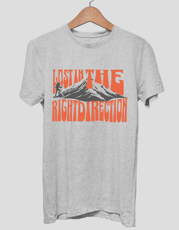 "Lost in the Right Direction" - Inspirational Half Sleeve T-Shirt for Adventurers