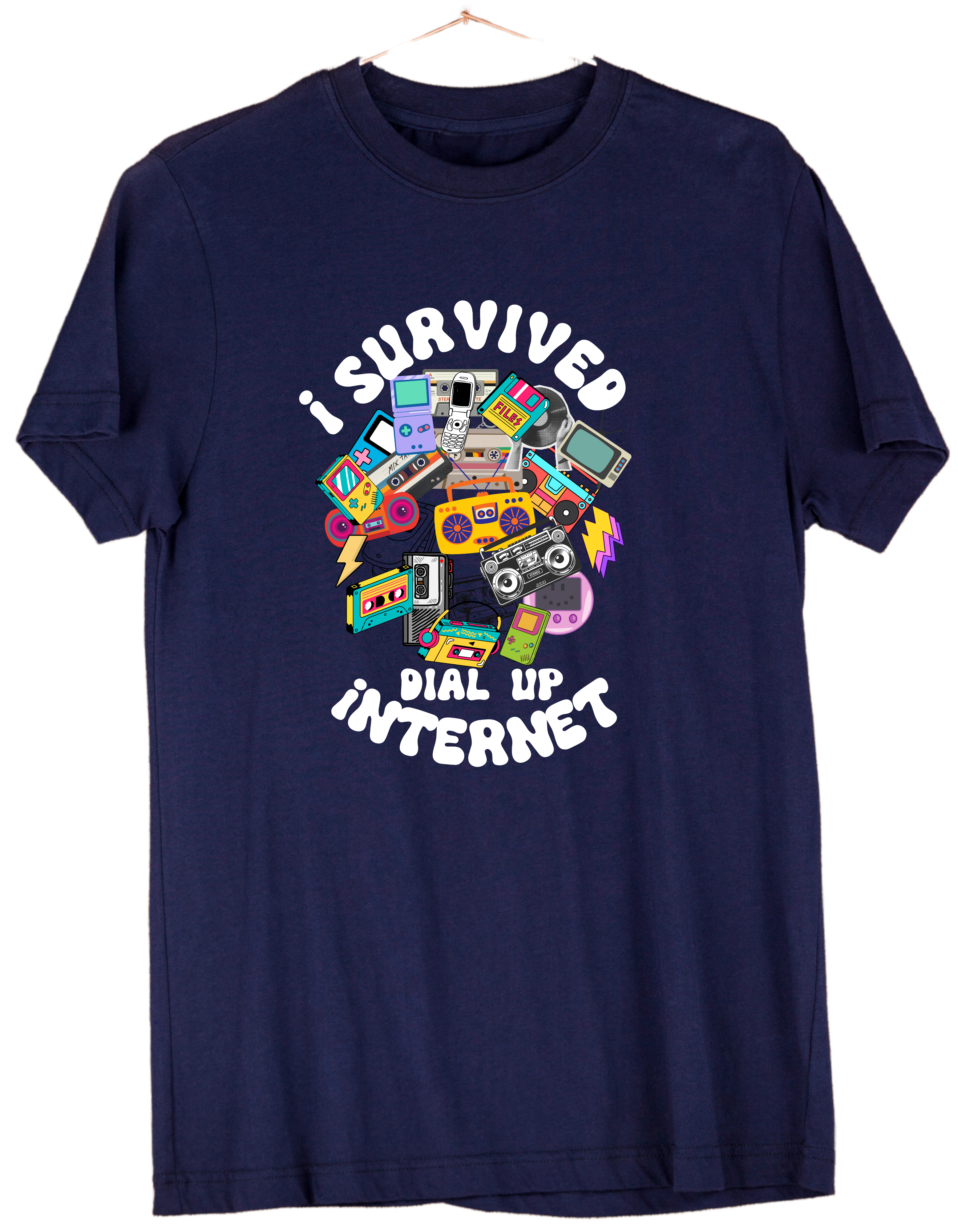 11 I Barely Survived the Agony of Dial-Up Internet Premium Cotton T-Shirt