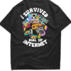 3 I Barely Survived the Agony of Dial-Up Internet Premium Cotton T-Shirt