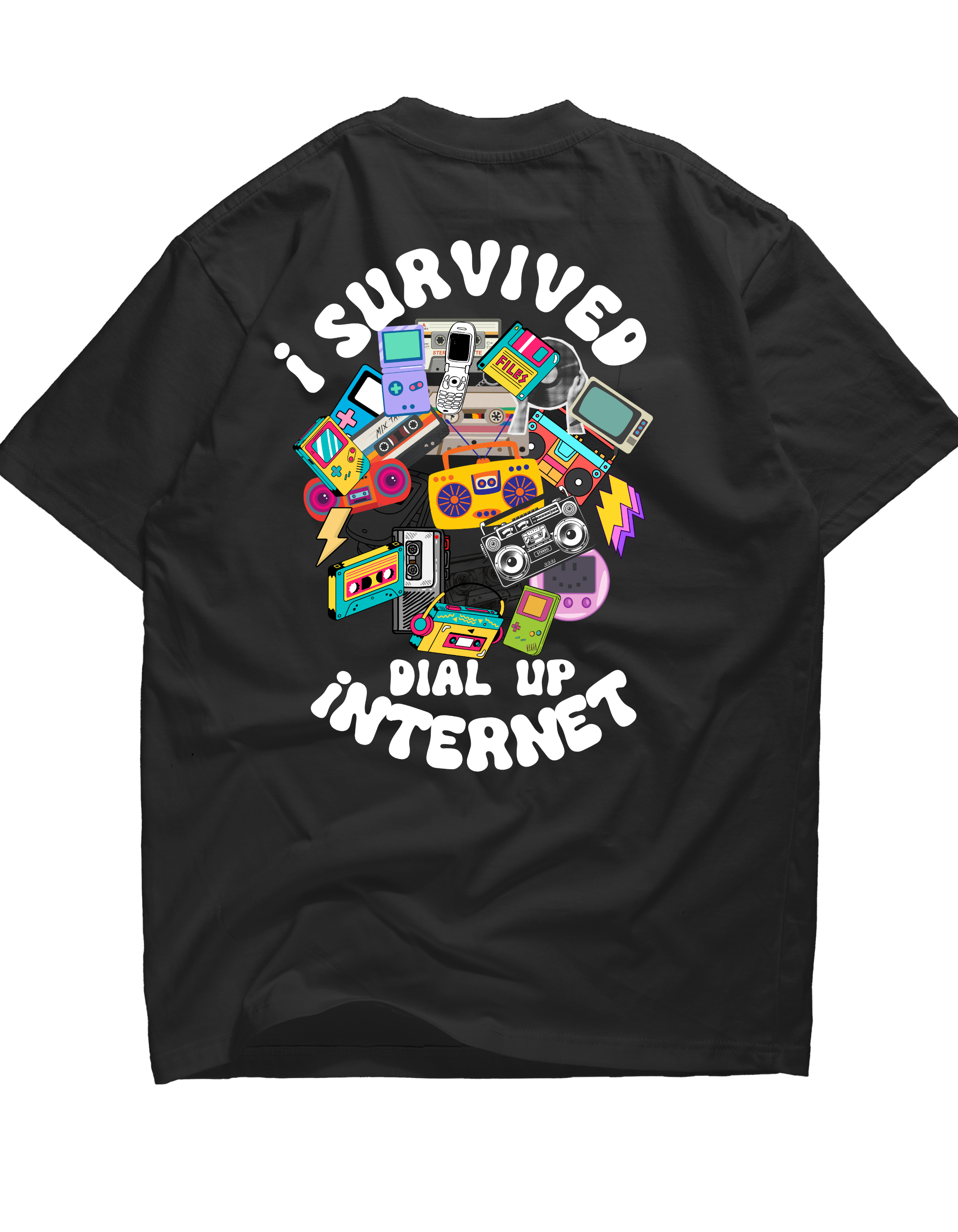 3 I Barely Survived the Agony of Dial-Up Internet Premium Cotton T-Shirt