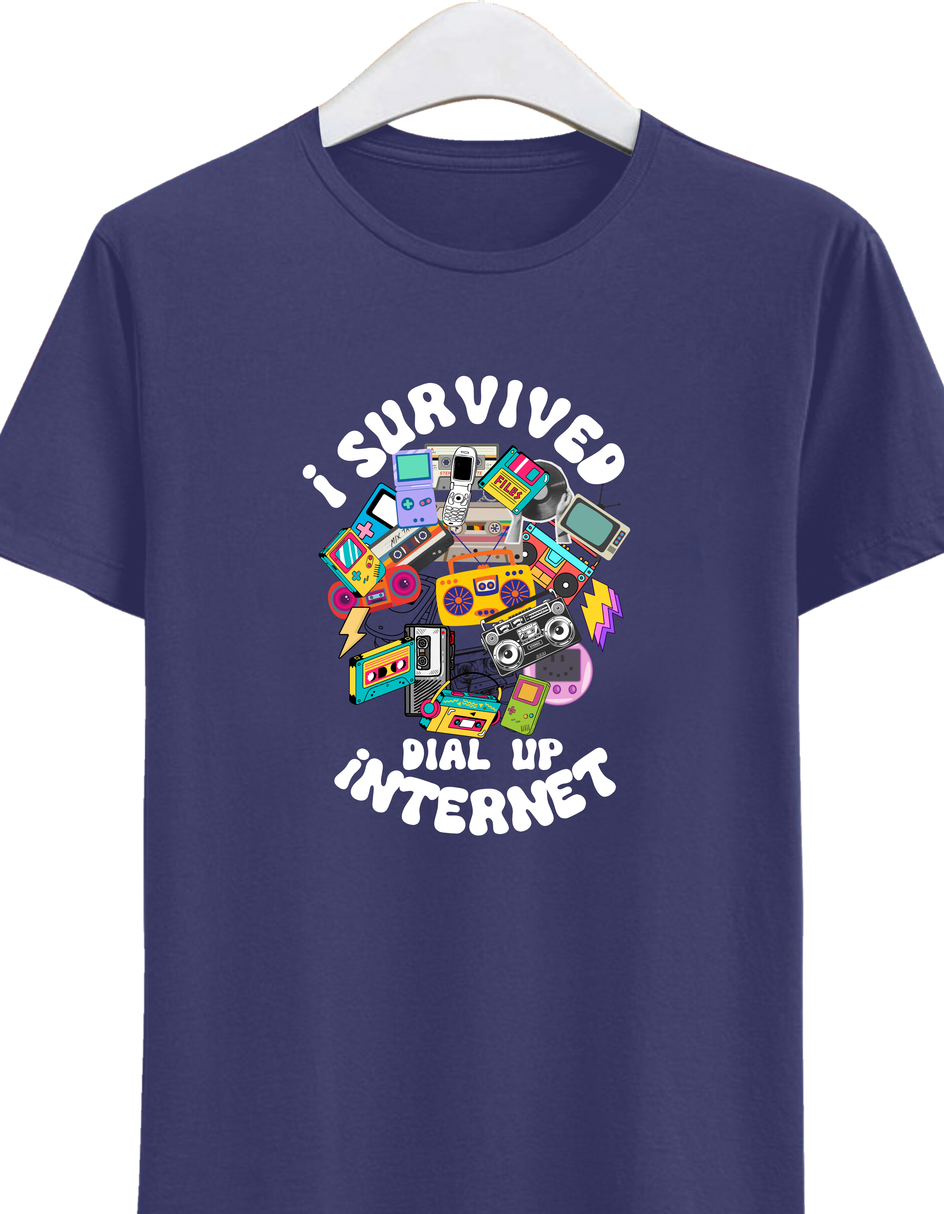6 I Barely Survived the Agony of Dial-Up Internet Premium Cotton T-Shirt