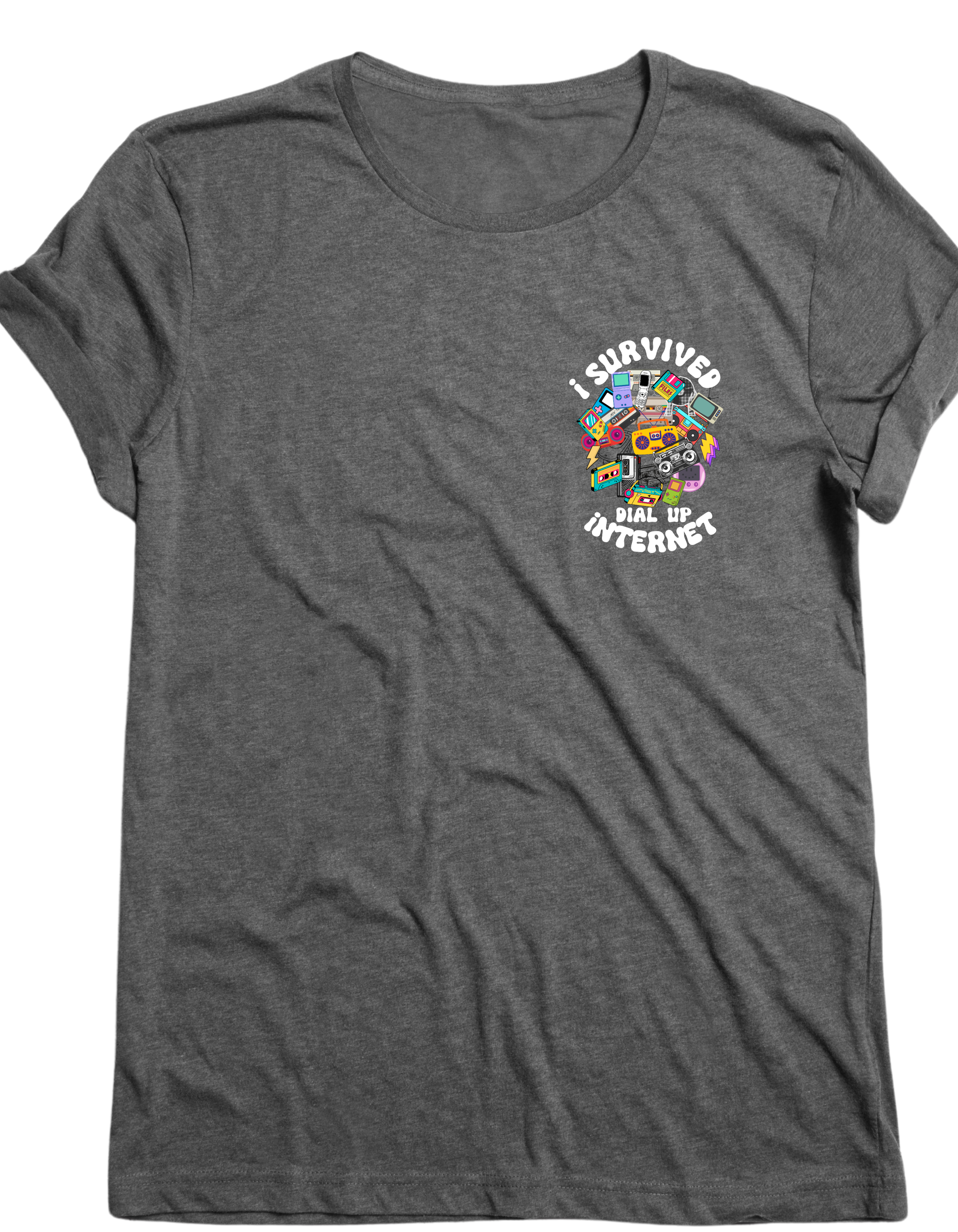 9 I Barely Survived the Agony of Dial-Up Internet Premium Cotton T-Shirt