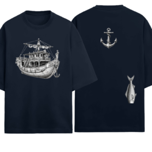 Vintage Fishing Boat Anchor T-Shirt – Fisherman Graphic Tee India