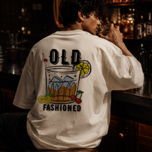 1 Old Fashioned Cocktail Graphic T-Shirt | Premium Oversized Cotton T-Shirt India
