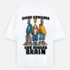 1B Three Geniuses One Shared Brain Oversized Graphic T-Shirt