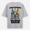 2B Three Geniuses One Shared Brain Oversized Graphic T-Shirt