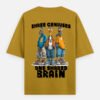 3B Three Geniuses One Shared Brain Oversized Graphic T-Shirt