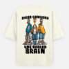 6B Three Geniuses One Shared Brain Oversized Graphic T-Shirt