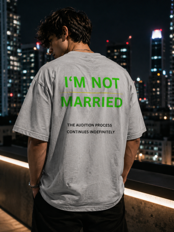 Grey Front Page Mockup I'm Not Married T-Shirt Teetrendo India