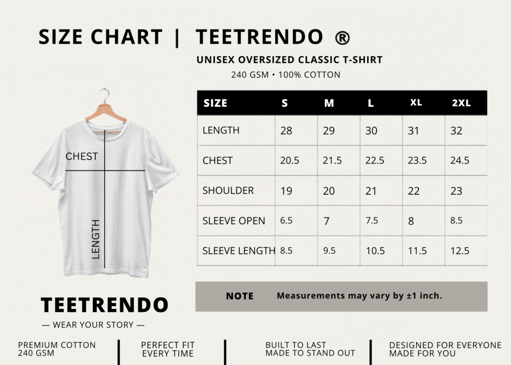 Unisex Oversized Classic T-Shirt Teetrendo India