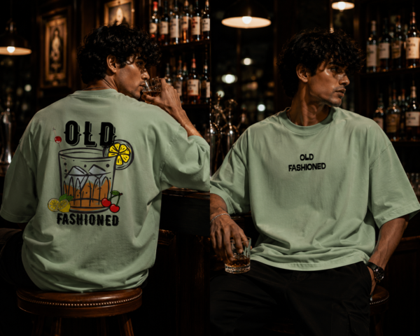both Old Fashioned Cocktail Graphic T-Shirt | Premium Oversized Cotton T-Shirt India